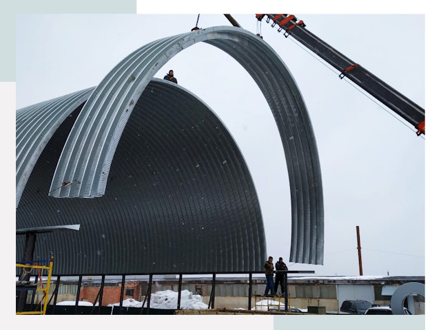 Полукруглые ангары в Верхнем Уфалее