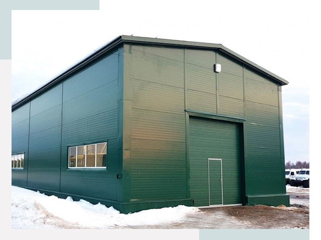 Двускатные ангары в Верхнем Уфалее