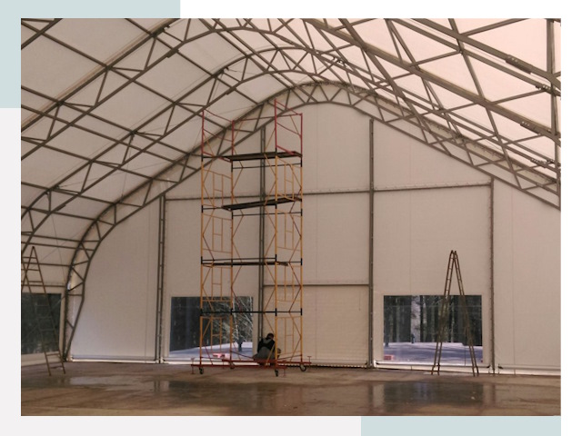 Шатровые ангары в Верхнем Уфалее